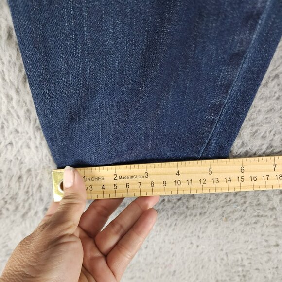 GAP Jeans Womens 27 Always Skinny Dark Blue Distressed Stretch - Picture 8 of 13